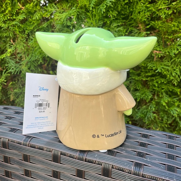 NWT Piggy Bank Mandalorian Star Wars baby yoda ceramic - Picture 3 of 8